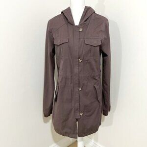 Volcom Junior's Park It Parka Jacket in Iron Grey Sherpa Lined Size XL